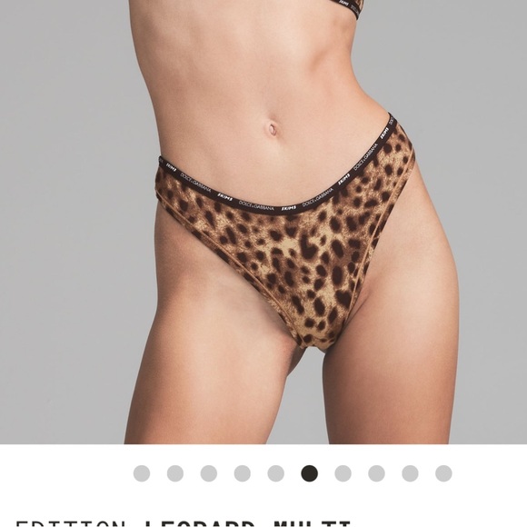 DOLCE&GABBANA X SKIMS COTTON JERSEY DIPPED THONG 3-PACK
LEOPARD MULTI / XL - Picture 2 of 2